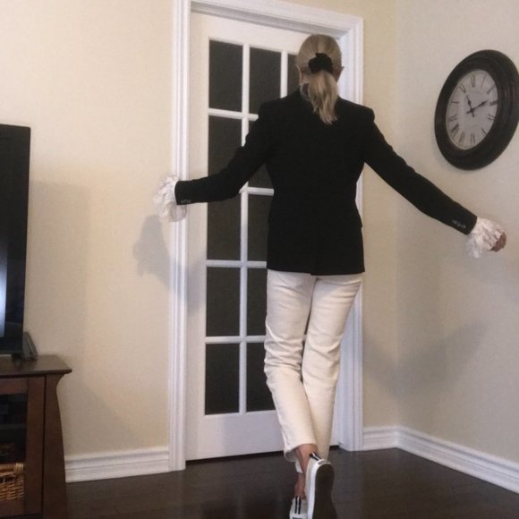 Simons - Contemporaine Balmain Style Double Breasted Blazer - Picture 4 of 16